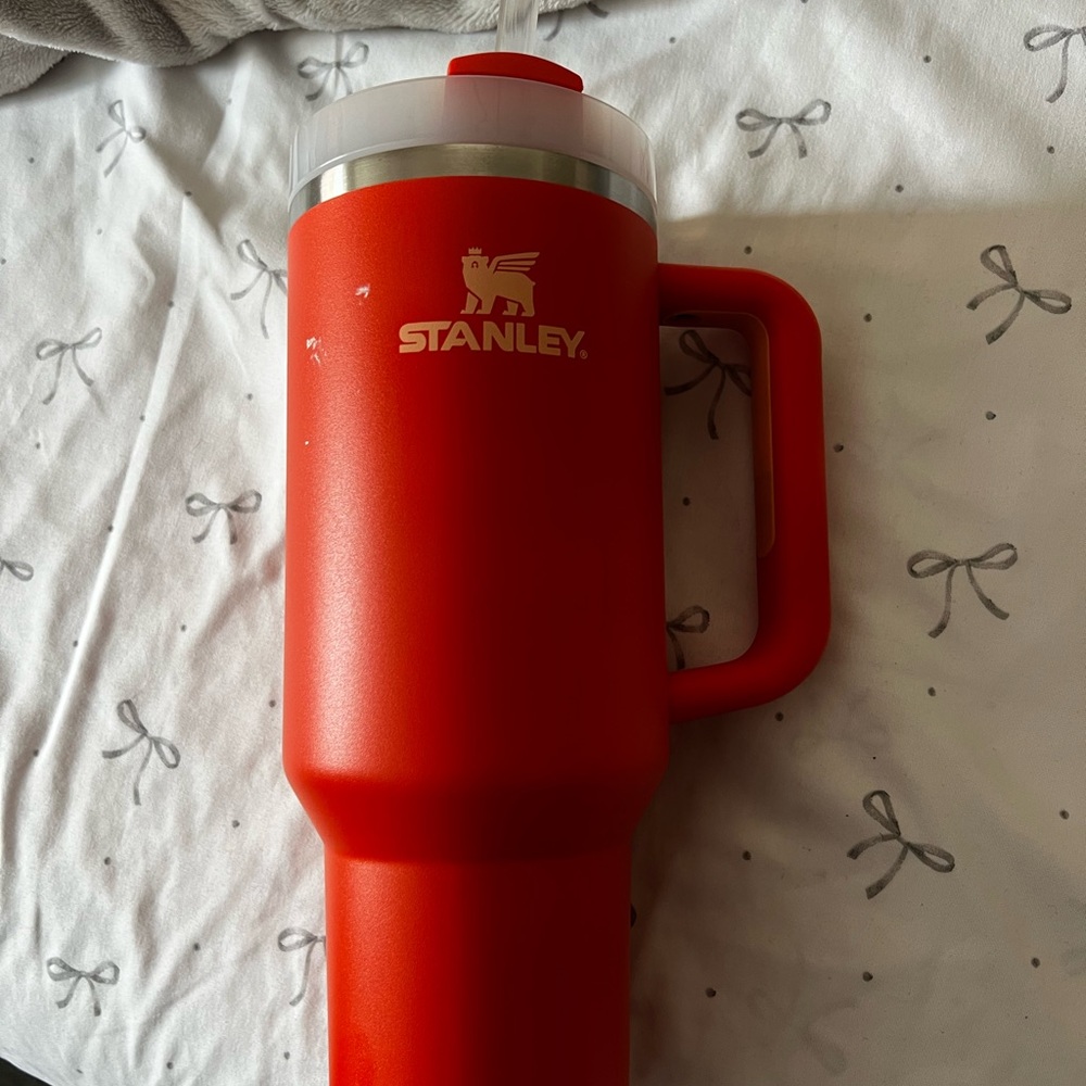 Stanley Bold Red Travel Mug with Handle